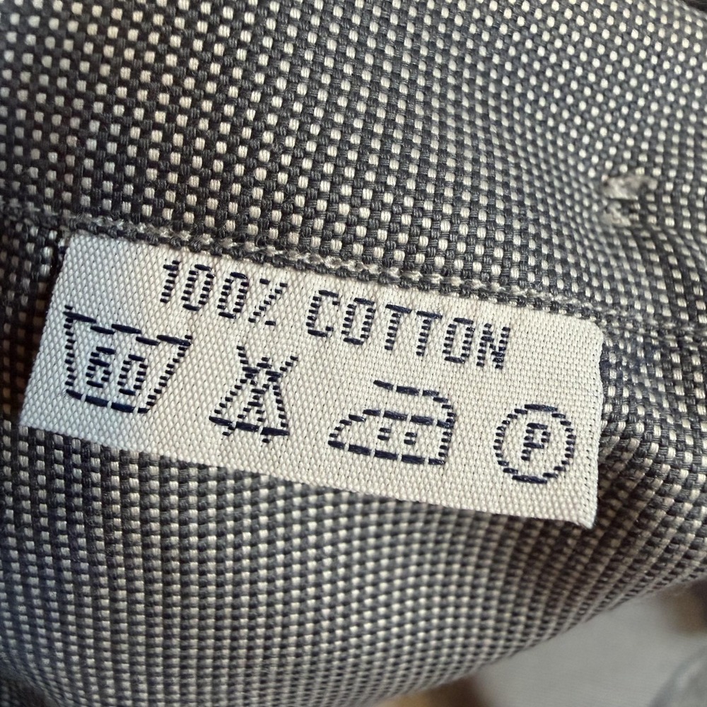 Brioni Shirt Mens Large Gray Check Contrast Collar French Cuff Dress Italy - Picture 4 of 9